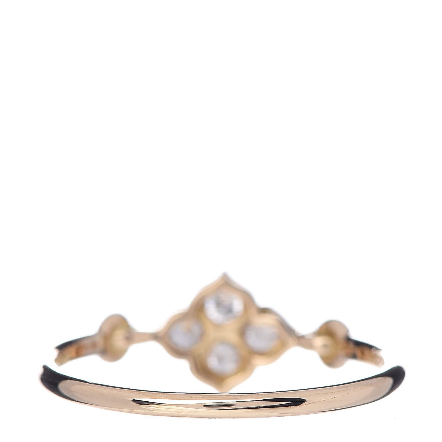 Cartier 18K Yellow Gold Diamond Hindu Floral Ring 52 6 4 of 6