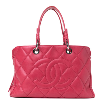Chanel Soft Caviar Quilted CC Timeless Tote Red 1 of 15
