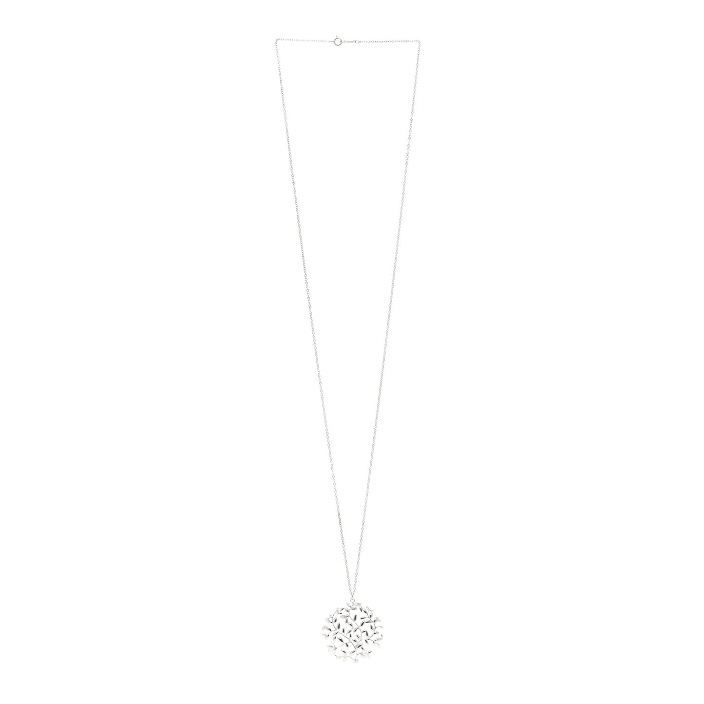 Sterling Silver Paloma Picasso Olive Leaf Medallion Pendant Necklace