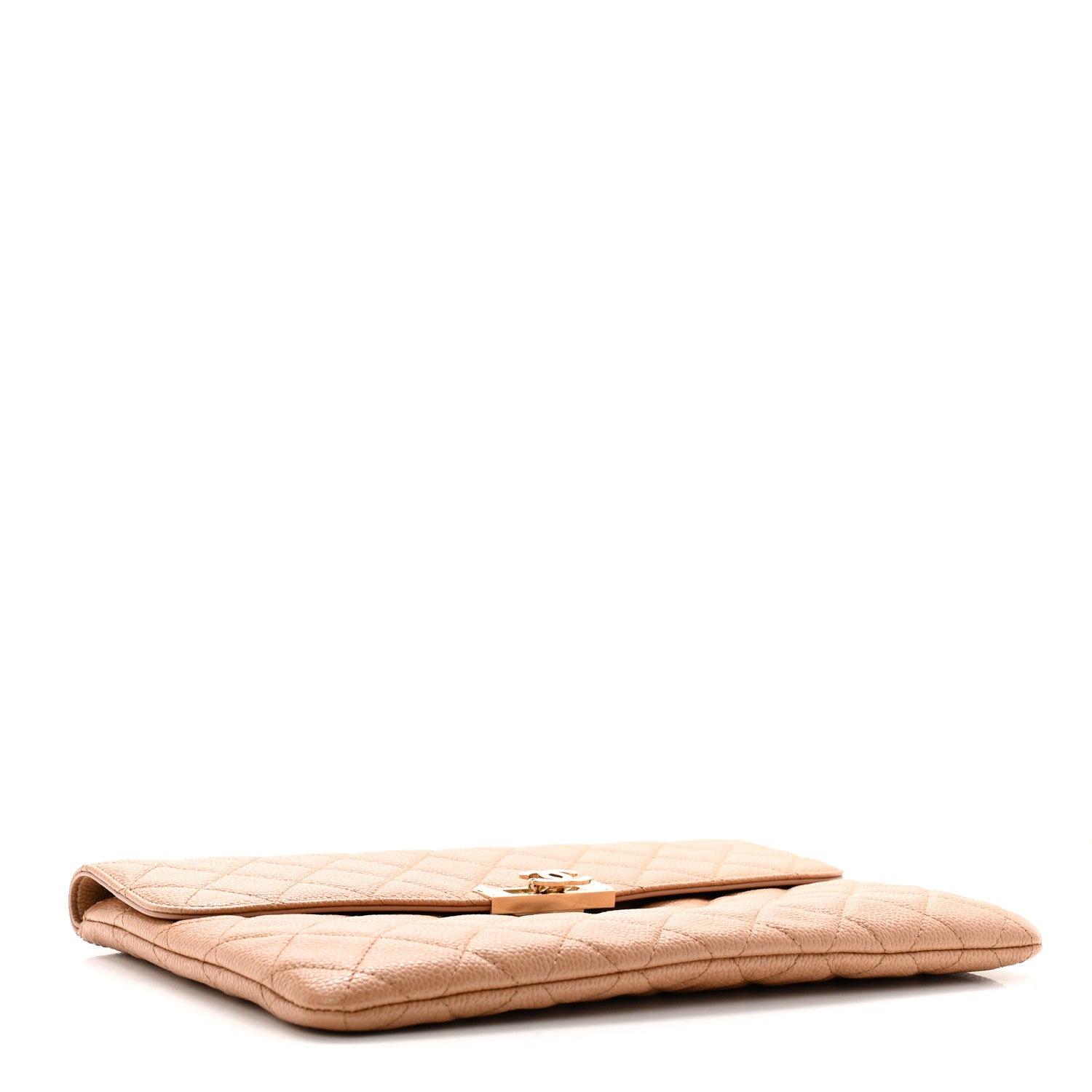 Chanel Caviar Quilted Medium Golden Class Pouch Beige 4 of 10