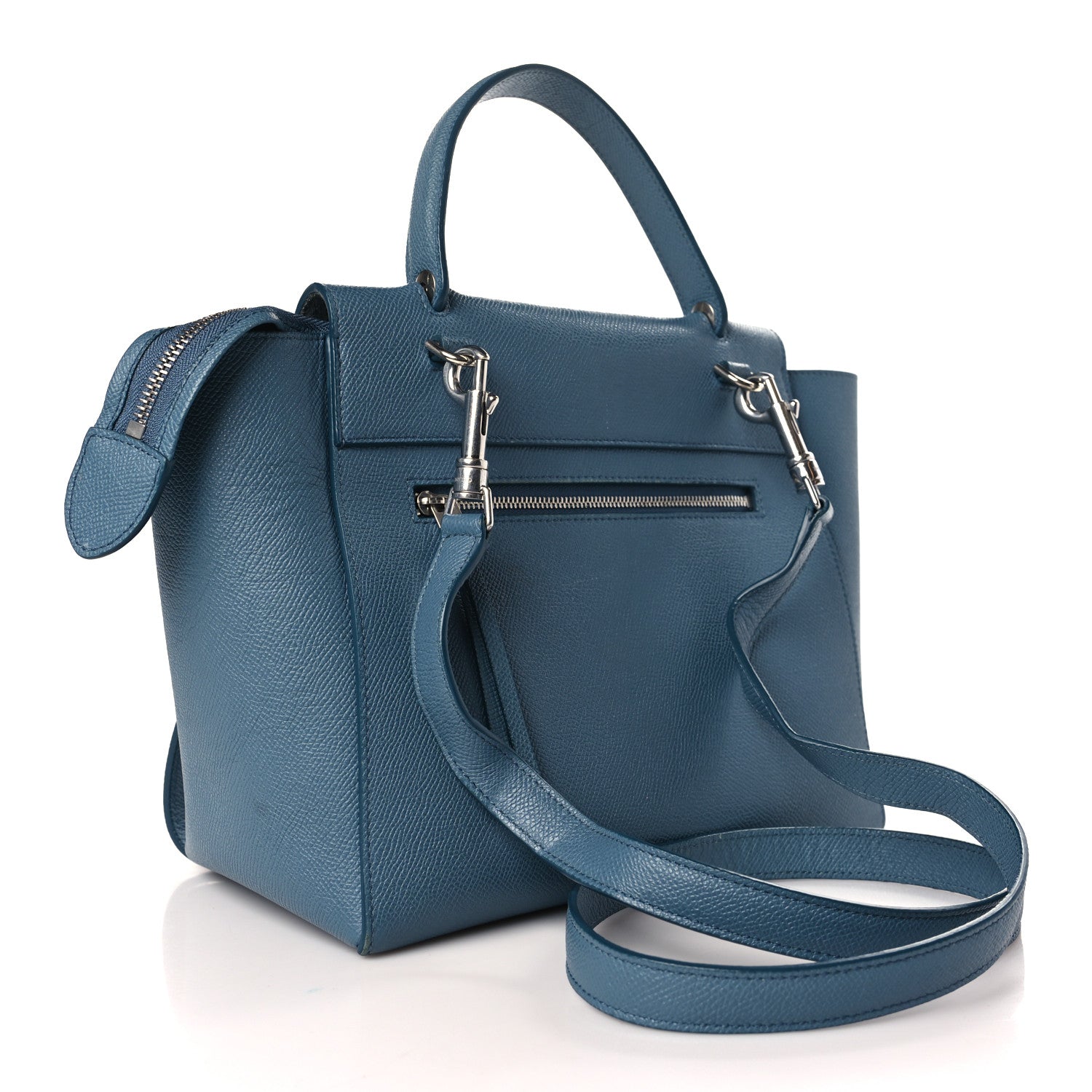 Celine Grained Calfskin Mini Belt Bag Slate Blue 3 of 9