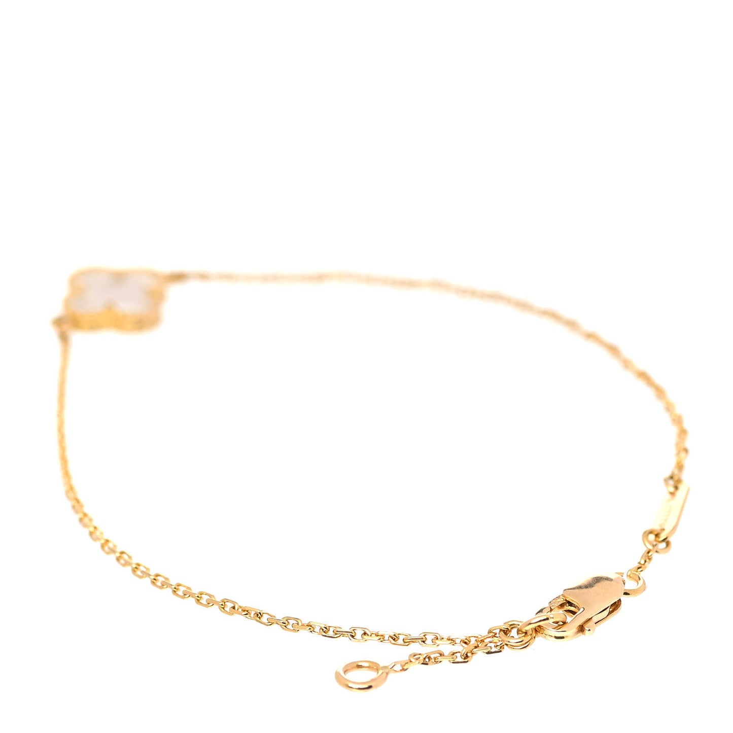 18K Yellow Gold Mother of Pearl Sweet Alhambra Bracelet