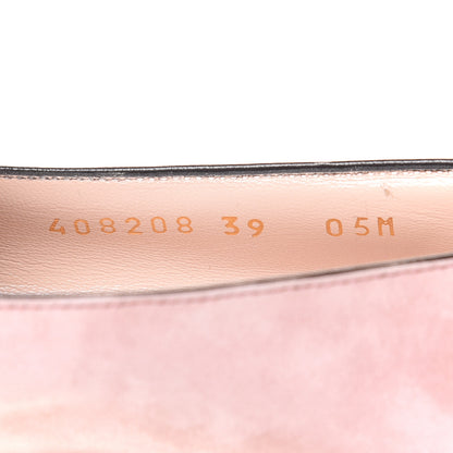 Gucci Kid Scamosciato GG Marmont Fringe 50mm Loafer Pumps 39 Crystal Pink 9 of 9