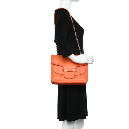 Alexander McQueen Calfskin Heroine Chain Satchel Orange 2 of 16
