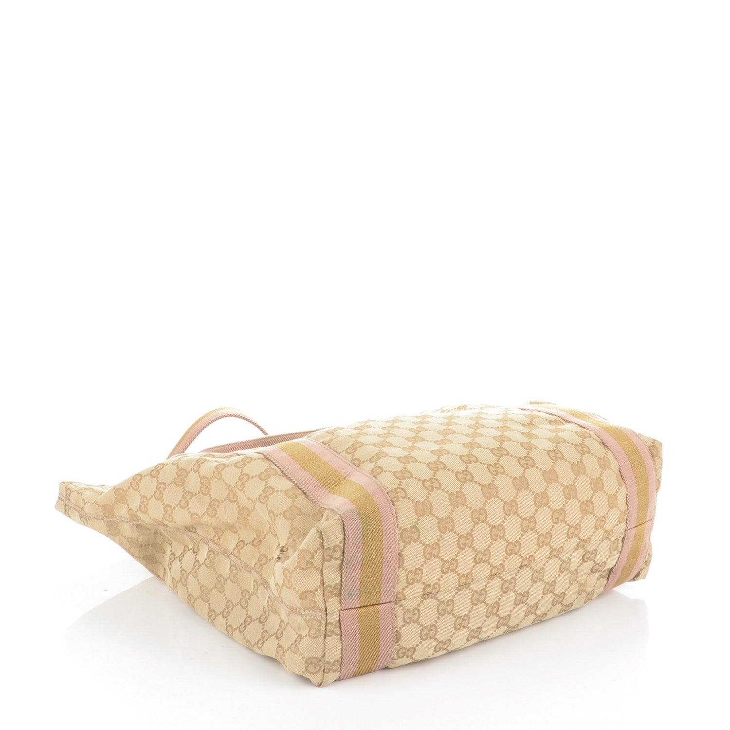 Gucci GG Monogram Medium Web Handle Vertical Tote Pink Gold 4 of 7