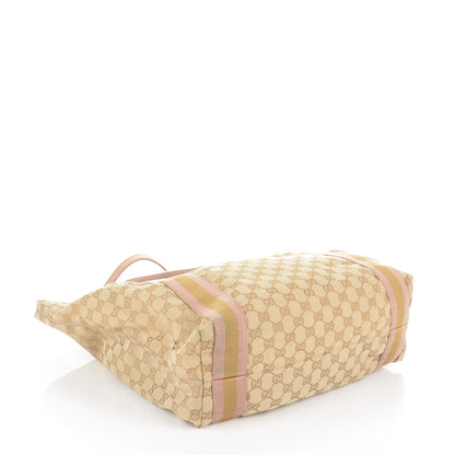 Gucci GG Monogram Medium Web Handle Vertical Tote Pink Gold 4 of 7