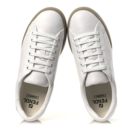 Fendi Calfskin Mens Fendi Match Low Top Sneakers 7 White Beige 2 of 10