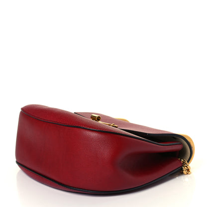 Chloe Grained Lambskin Drew Shoulder Bag Plaid Red 6 of 6
