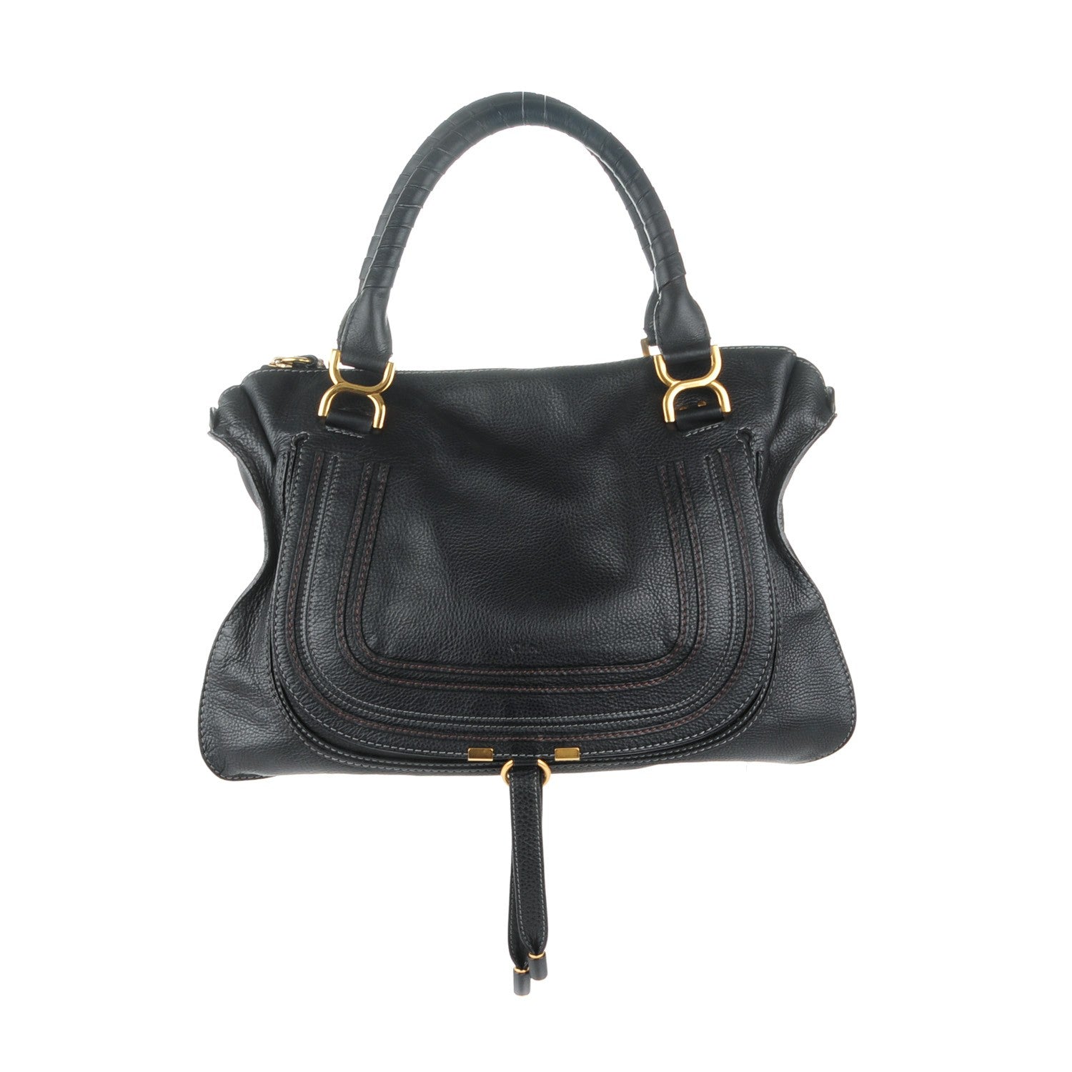 Chloe Calfskin Large Marcie Satchel Black 1 of 7
