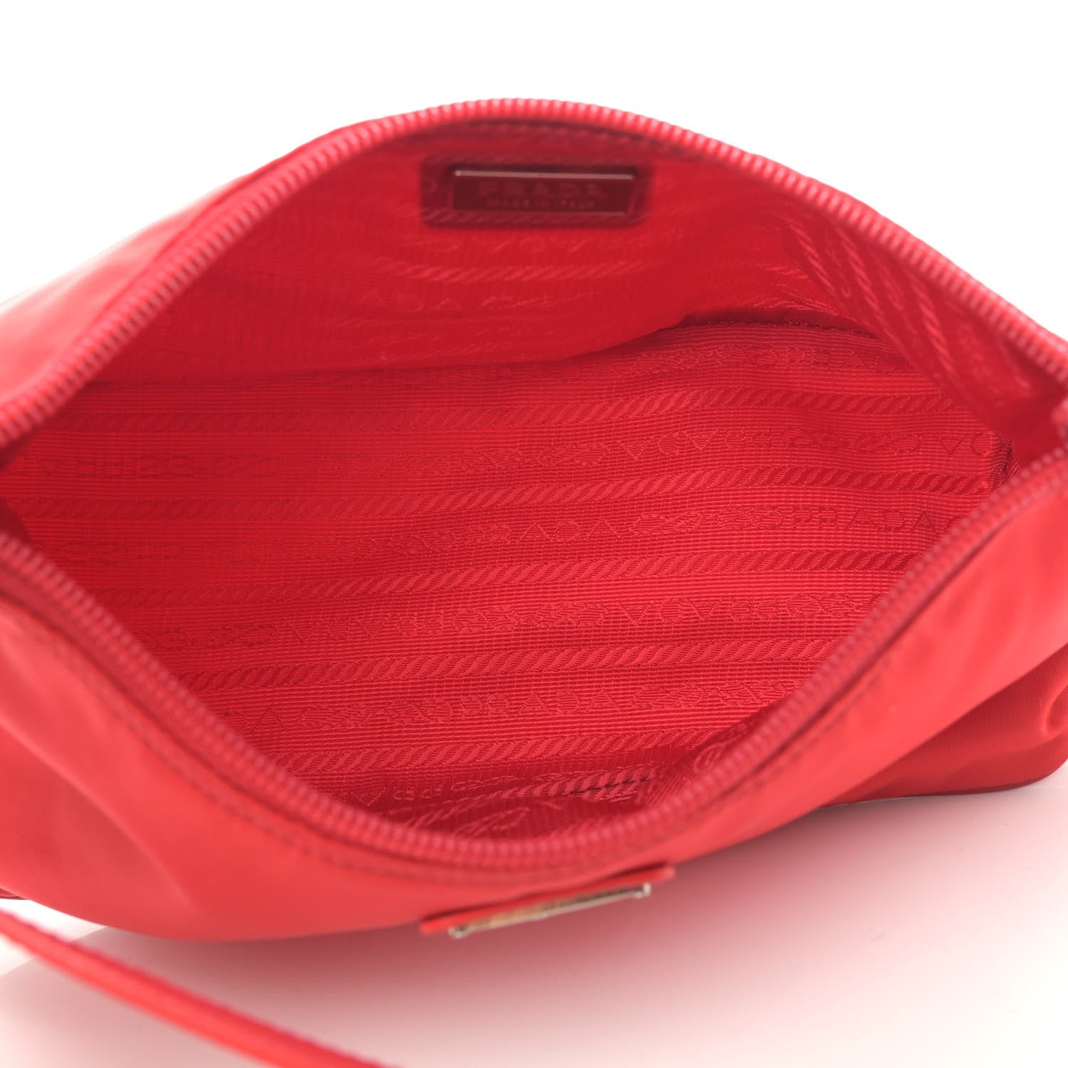 Prada Tessuto Nylon Pochette Bag Rosso 4 of 9