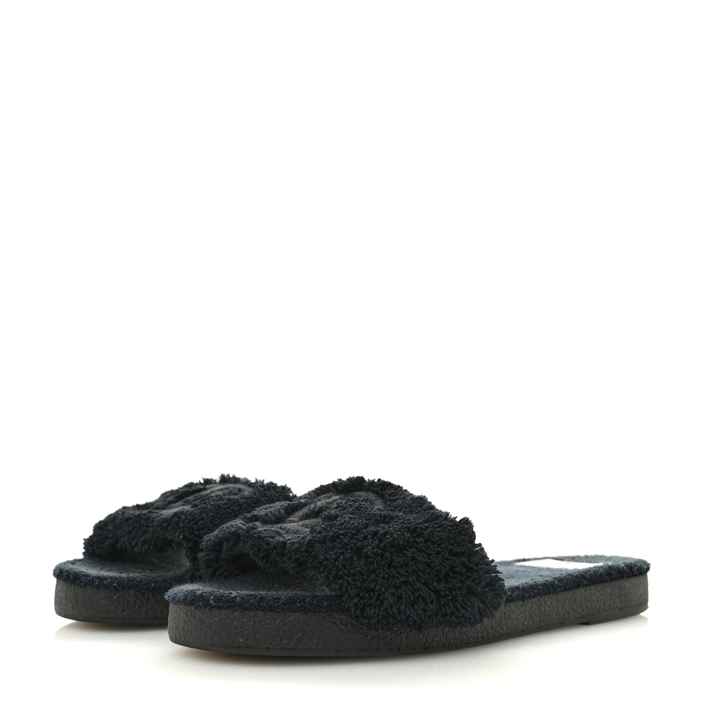 Terry CC Flat Mules Sandals 40 Black