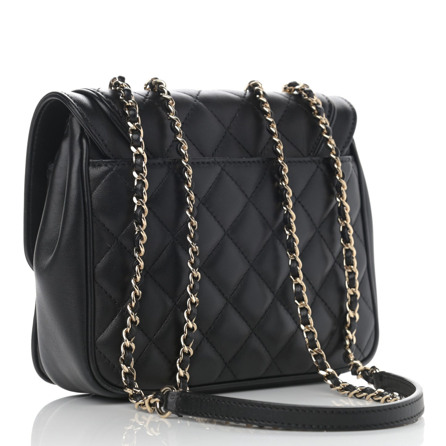 Lambskin Quilted Small Lovely Day Flap Black