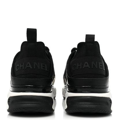Chanel Velvet Calfskin Mixed Fibers CC Sneakers 37 Black 4 of 9
