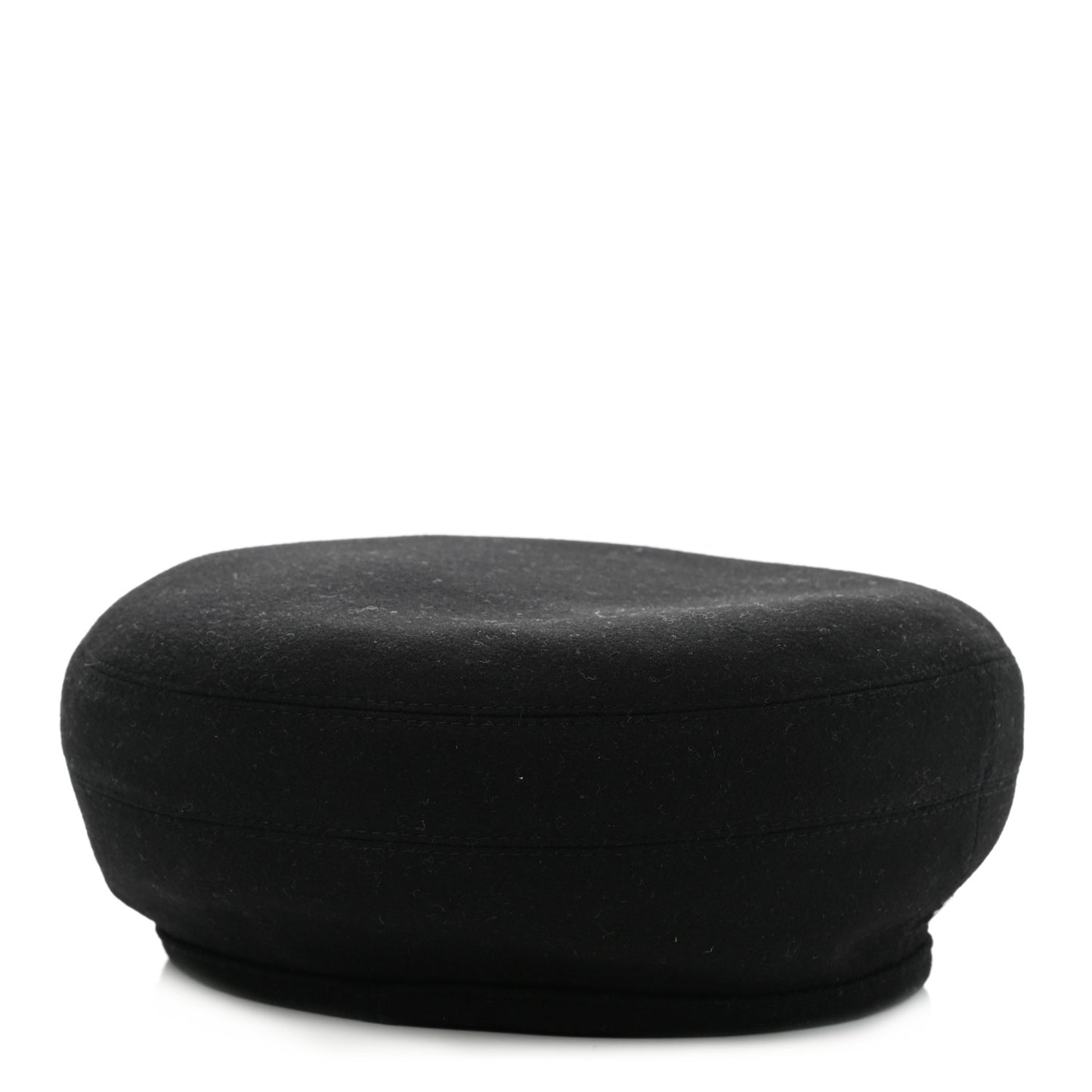 Cashmere Saint Honore Drap Beret 57 Black