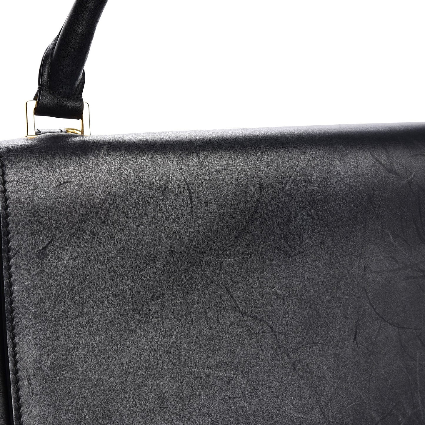 Smooth Calfskin Suede Medium Trapeze
