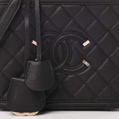 Chanel Caviar Quilted Medium CC Filigree Vanity Case Black 8 of 11