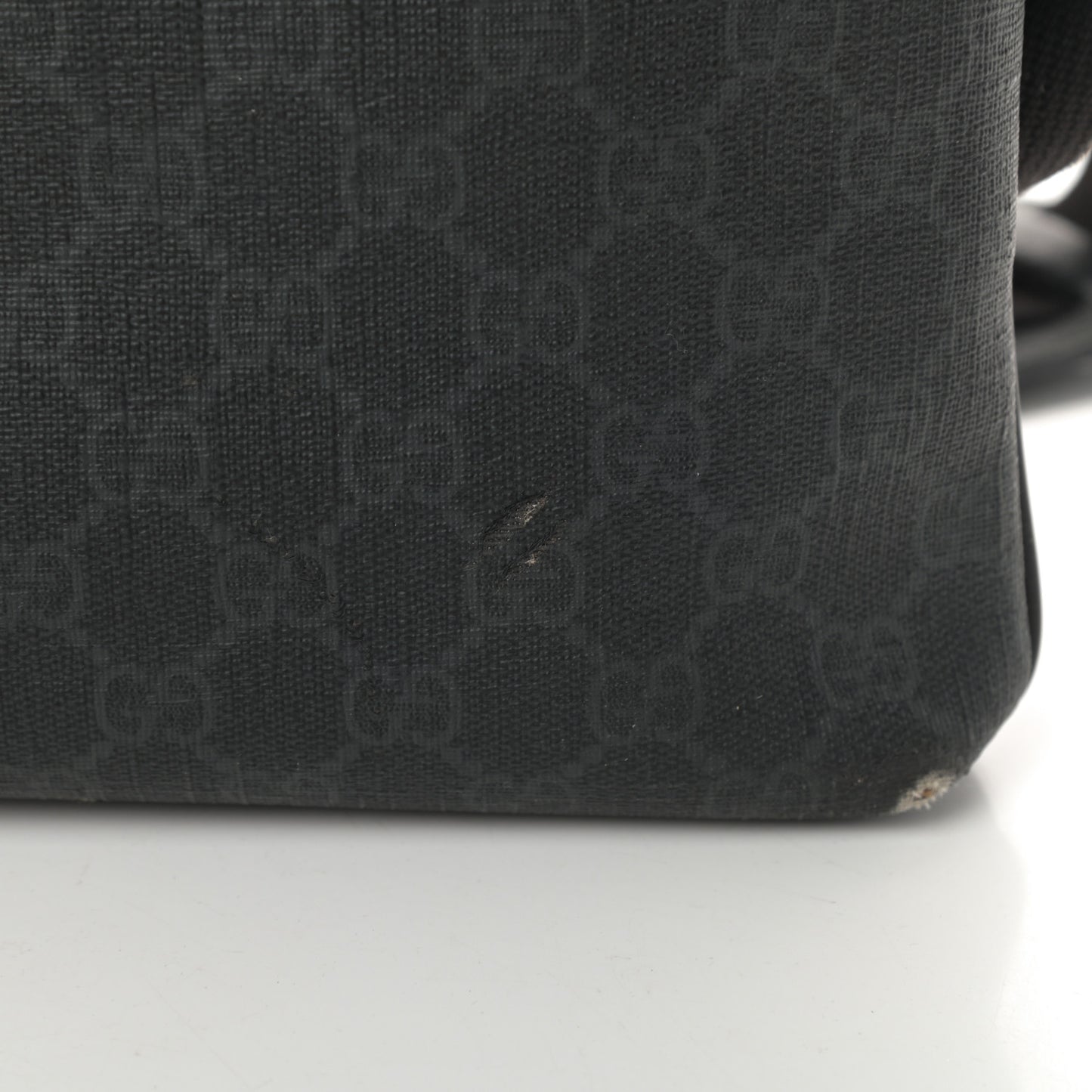 GG Supreme Monogram Crossbody Messenger Bag Black Grey