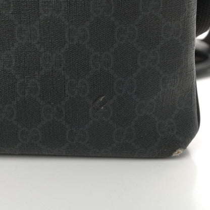 Gucci GG Supreme Monogram Crossbody Messenger Bag Black Grey 17 of 20