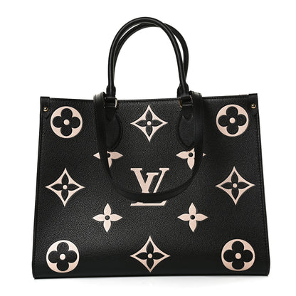 Louis Vuitton Empreinte Monogram Giant Onthego MM Black Beige 1 of 11