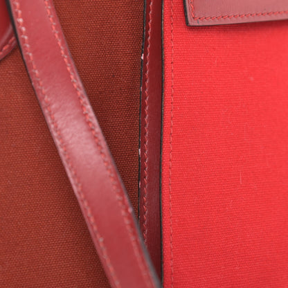 Hermes Toile Box Veau Doblis Sac Himalaya Rouge Vif Brique Rouge H 13 of 14
