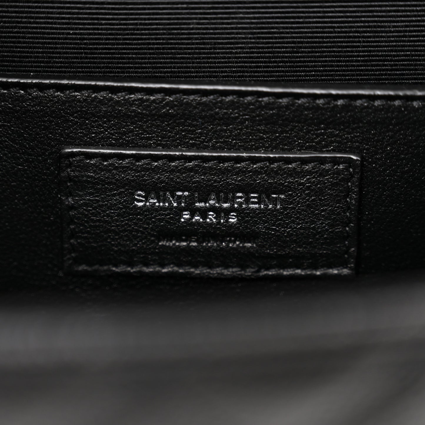 Grain De Poudre Textured Mixed Matelasse Triquilt Medium Monogram Satchel Black