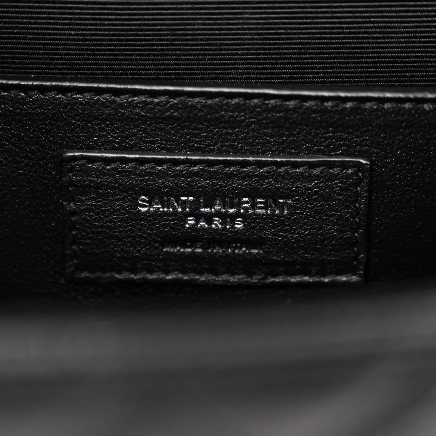 Saint Laurent Grain De Poudre Textured Mixed Matelasse Triquilt Medium Monogram Satchel Black 6 of 9