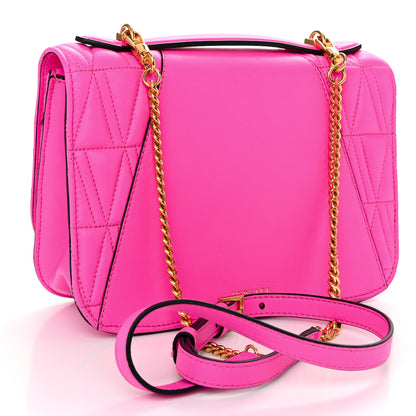 Versace Nappa Quilted Virtus Top Handle Shoulder Bag 3 of 9
