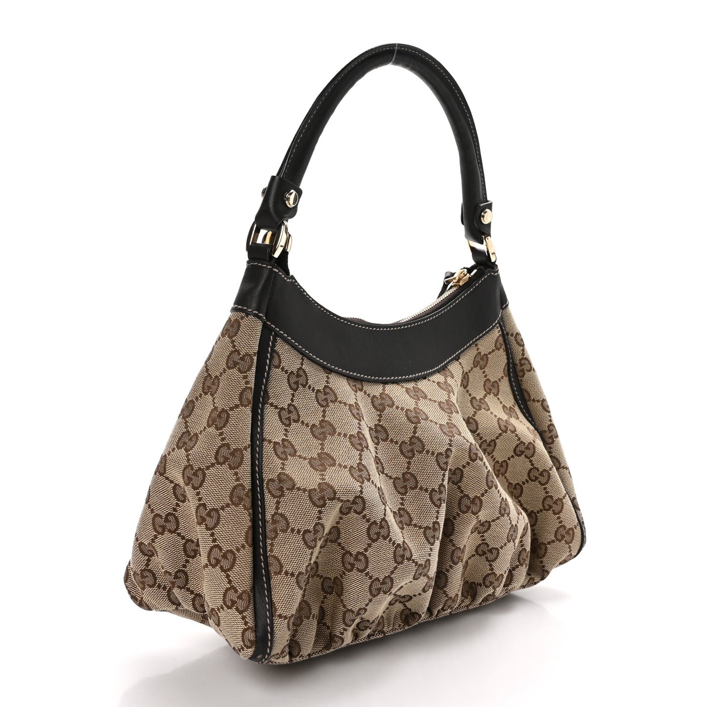Monogram Medium D Gold Ring Hobo Dark Brown