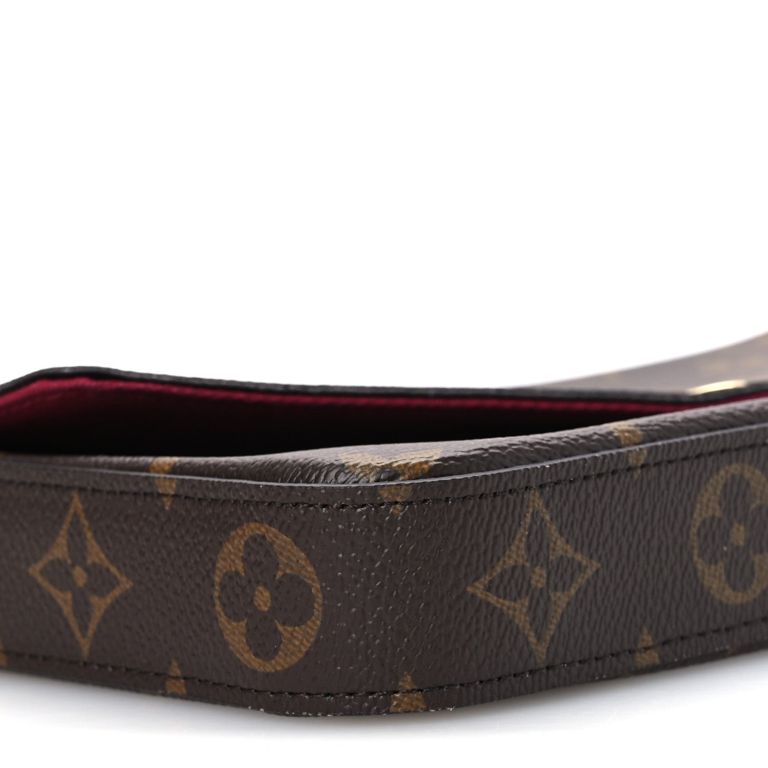 Louis Vuitton Monogram Pochette Felicie Chain Wallet Fuchsia 10 of 12