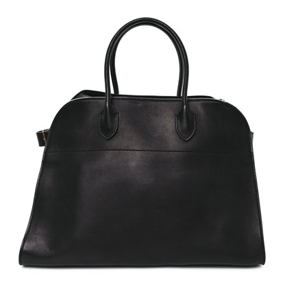 The Row Polished Saddle Calfskin Soft Margaux 15 Black 1 of 10