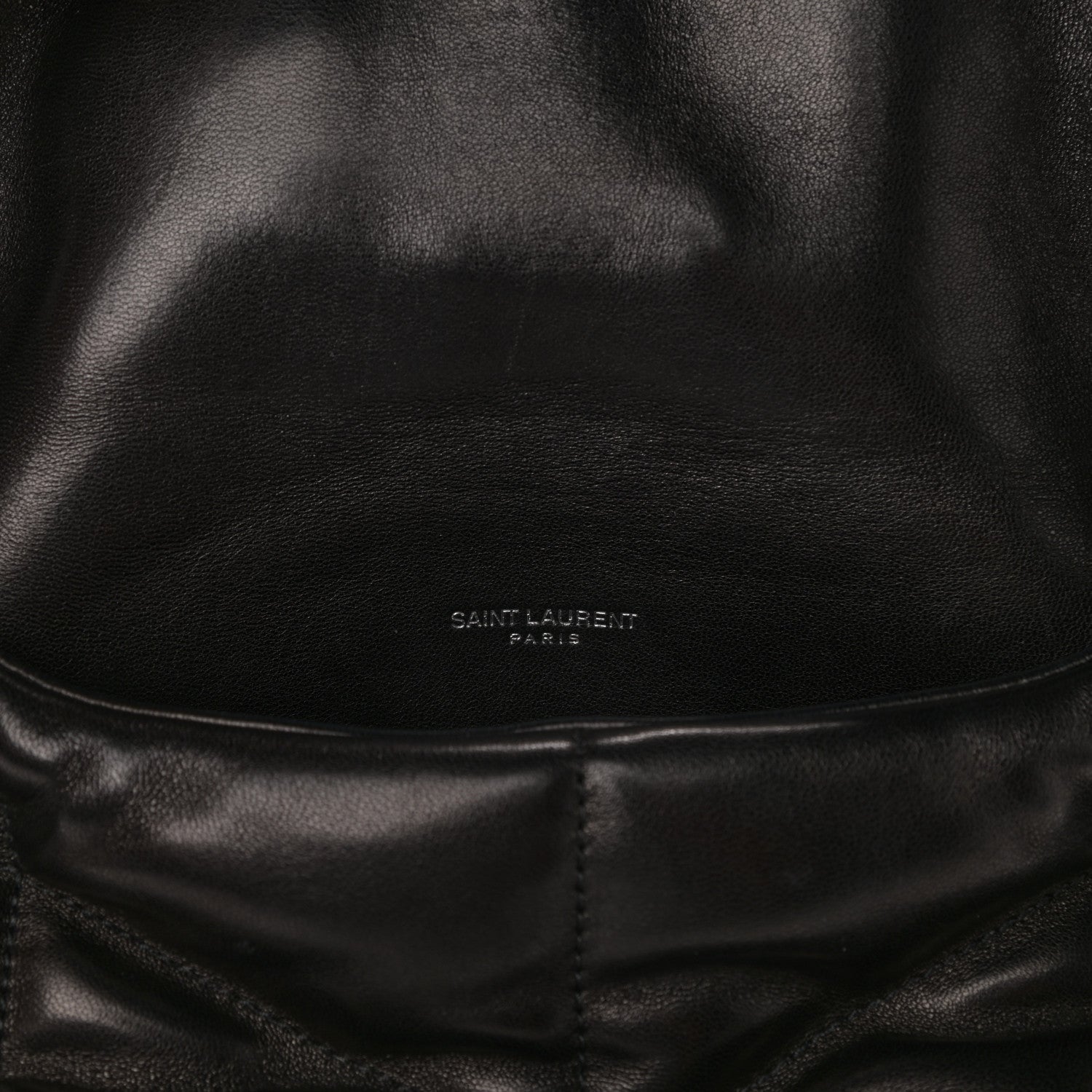 Saint Laurent Lambskin Quilted Small Loulou Puffer Monogram Chain Satchel Black 7 of 10