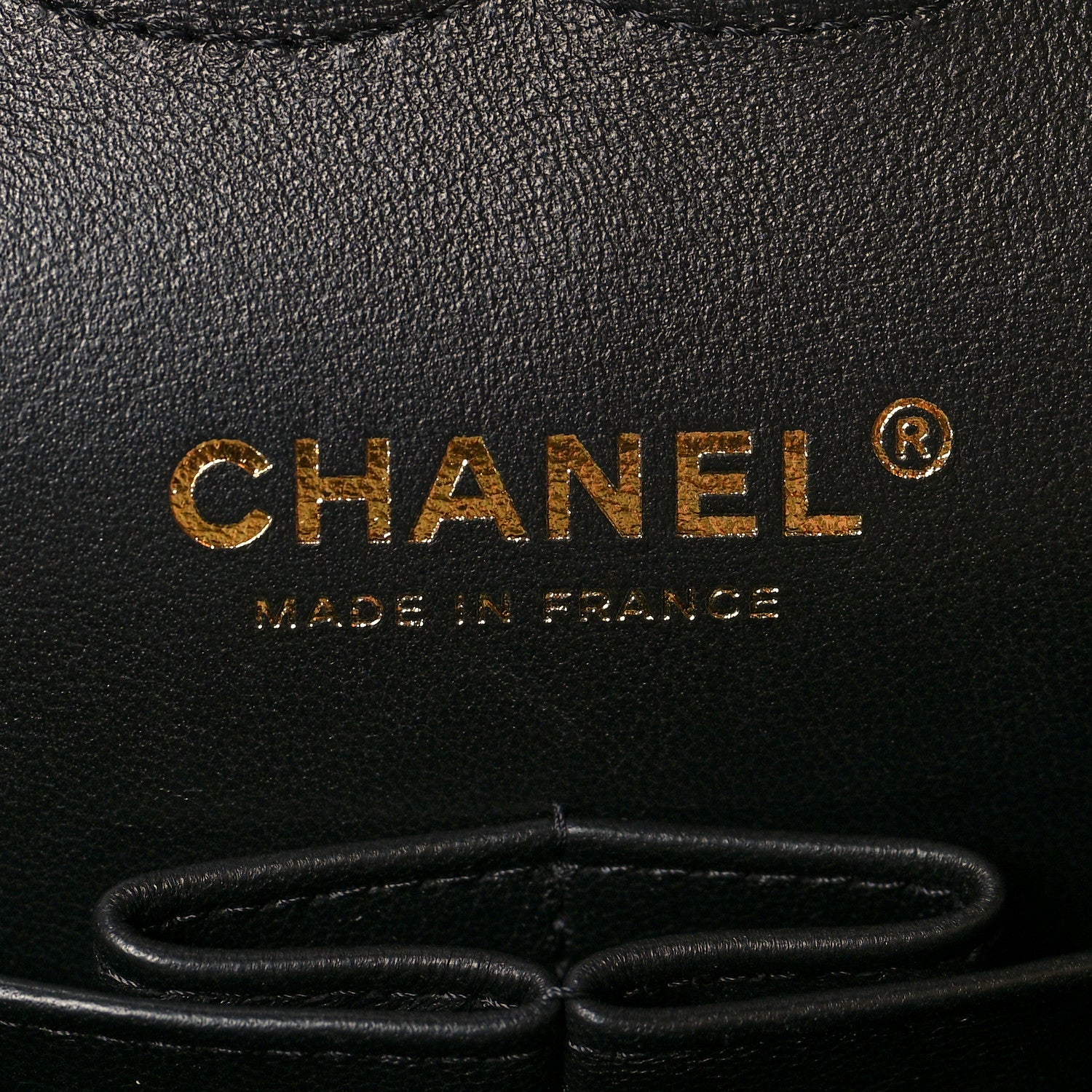 Chanel Lambskin Quilted Medium Double Flap Black White 6 of 10