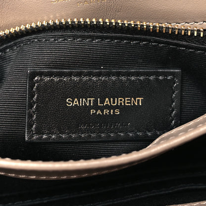 Saint Laurent Calfskin Y Quilted Monogram Toy Loulou Crossbody Bag Taupe 6 of 11