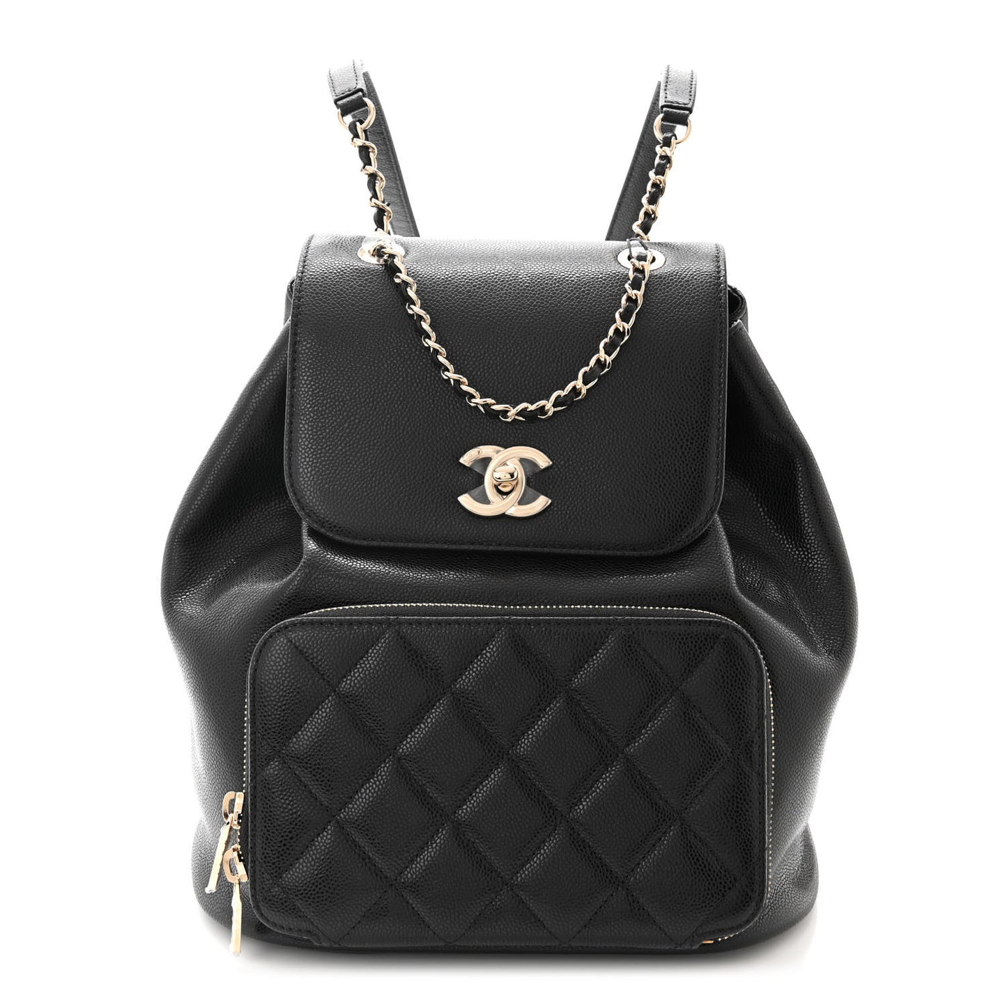 Caviar Quilted Business Affinity Backpack Black