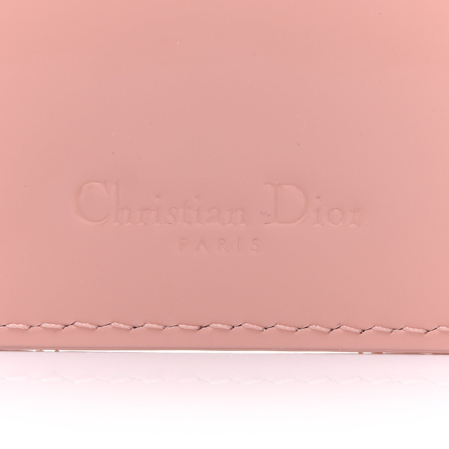 Patent Cannage Lady Dior Card Holder Rose Clair