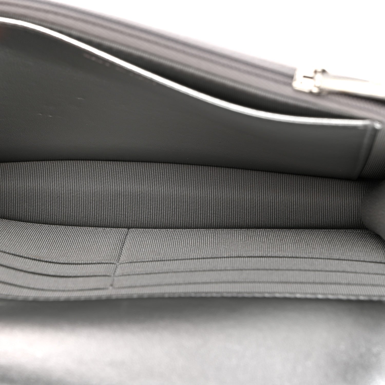 Chanel Gradient Metallic Calfskin Quilted Wallet On Chain WOC Silver Blue Yellow Purple 5 of 11