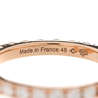 Hermes 18K Rose Gold Diamond Finesse Ring 48 4.5 5 of 7