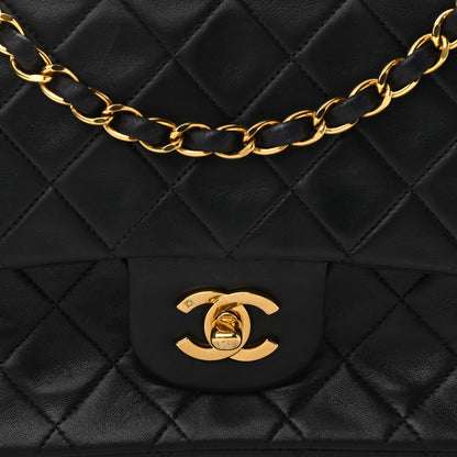 Chanel Lambskin Quilted Medium Double Flap Black 7 of 11