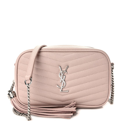 Saint Laurent Grain De Poudre Matelasse Monogram Mini Lou Camera Bag Cement Pink 1 of 10