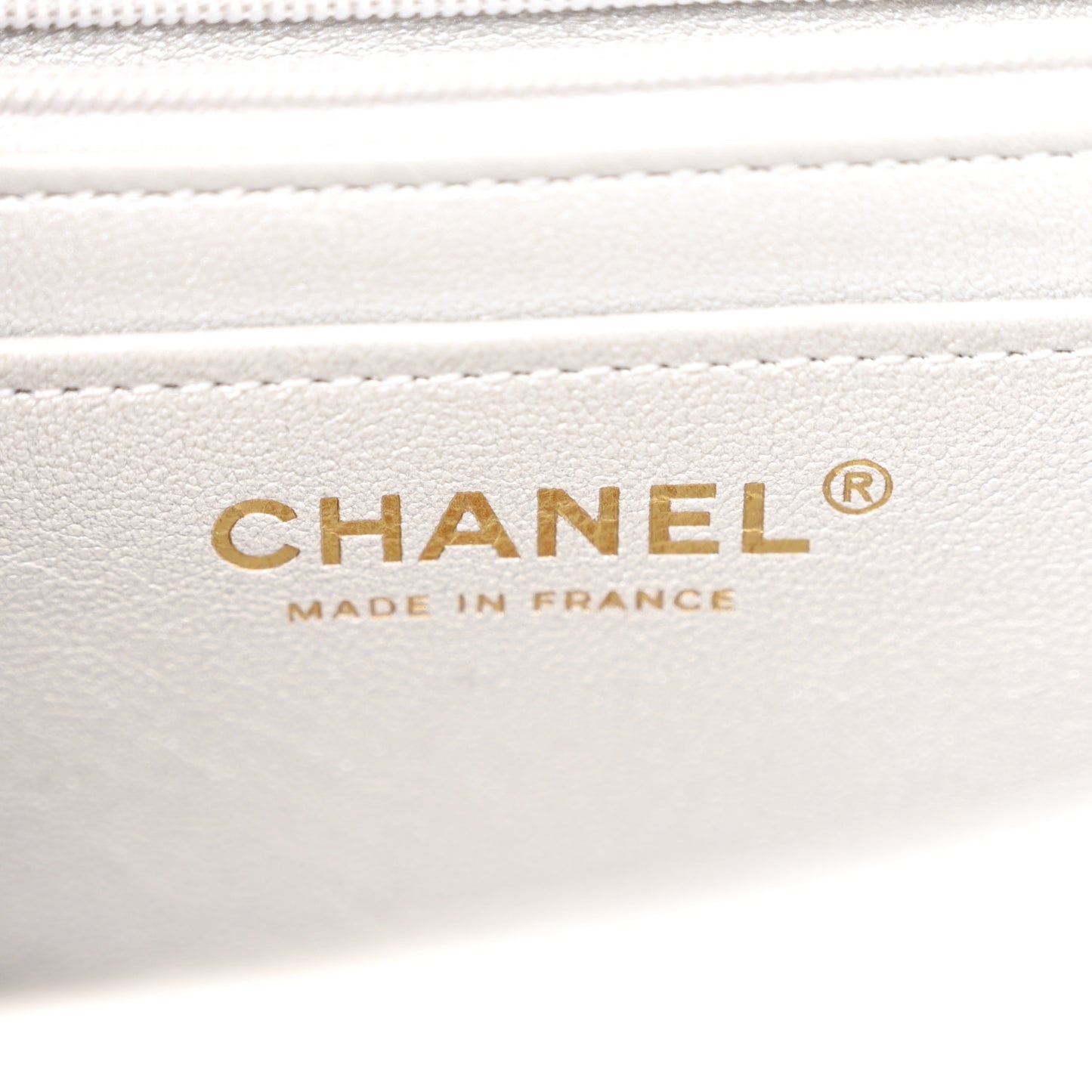 Metallic Calfskin Quilted Braided Mini Rectangular Flap Silver