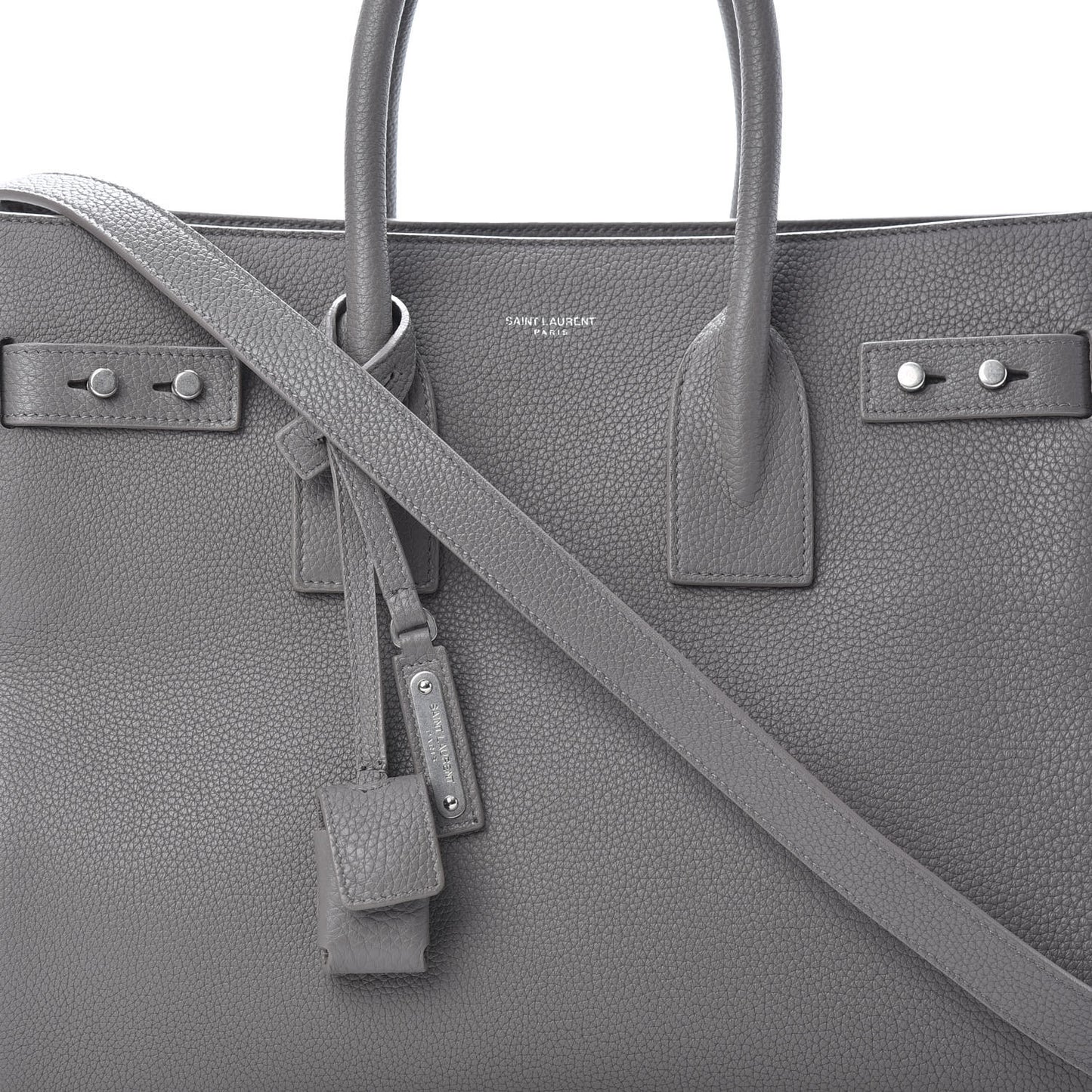 Grained Calfskin Small Supple Sac De Jour Mouse Grey