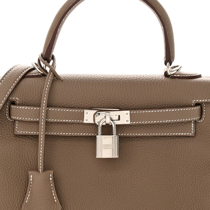 Hermes Togo Kelly Retourne 25 Etoupe 8 of 15