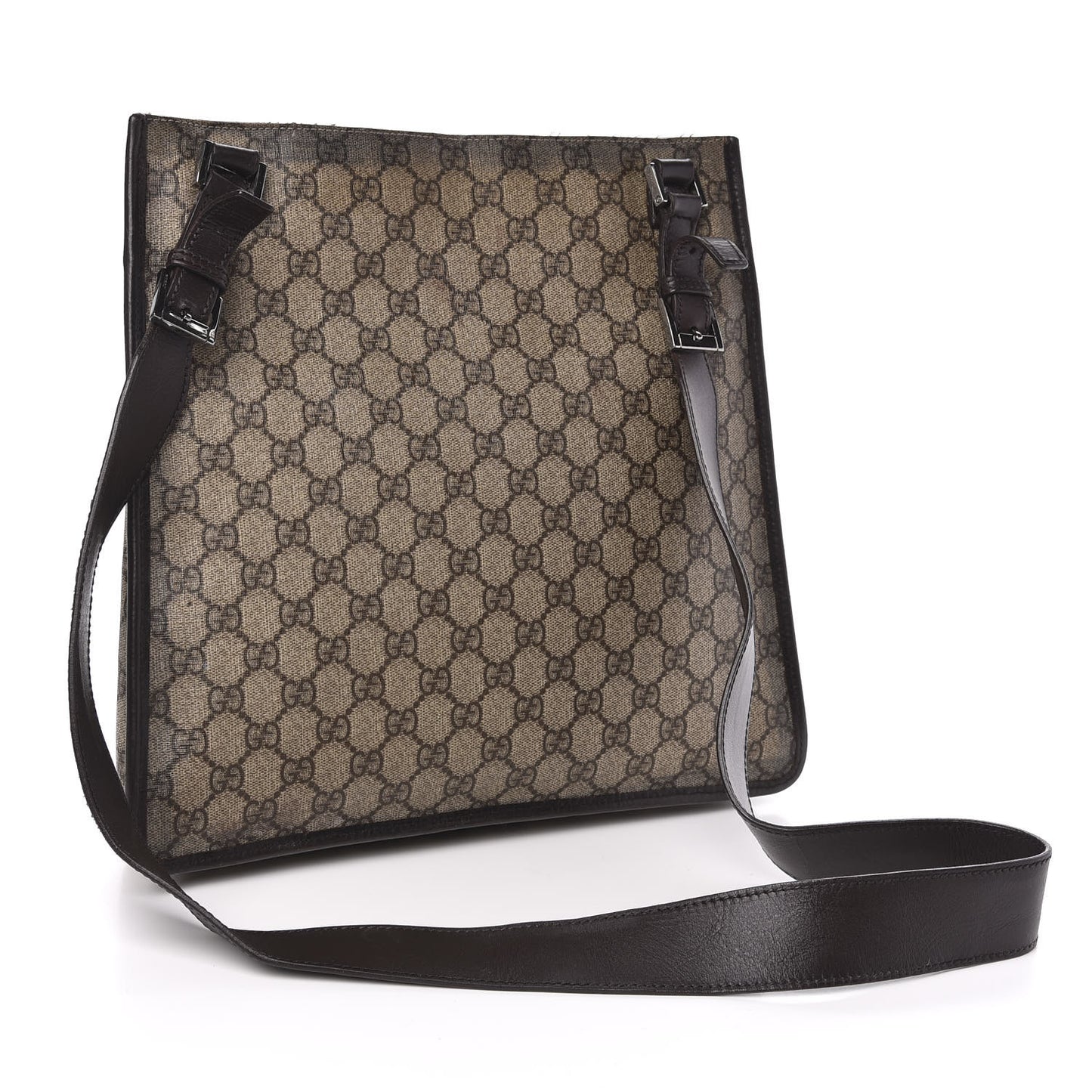 GG Plus Monogram Messenger Bag Brown