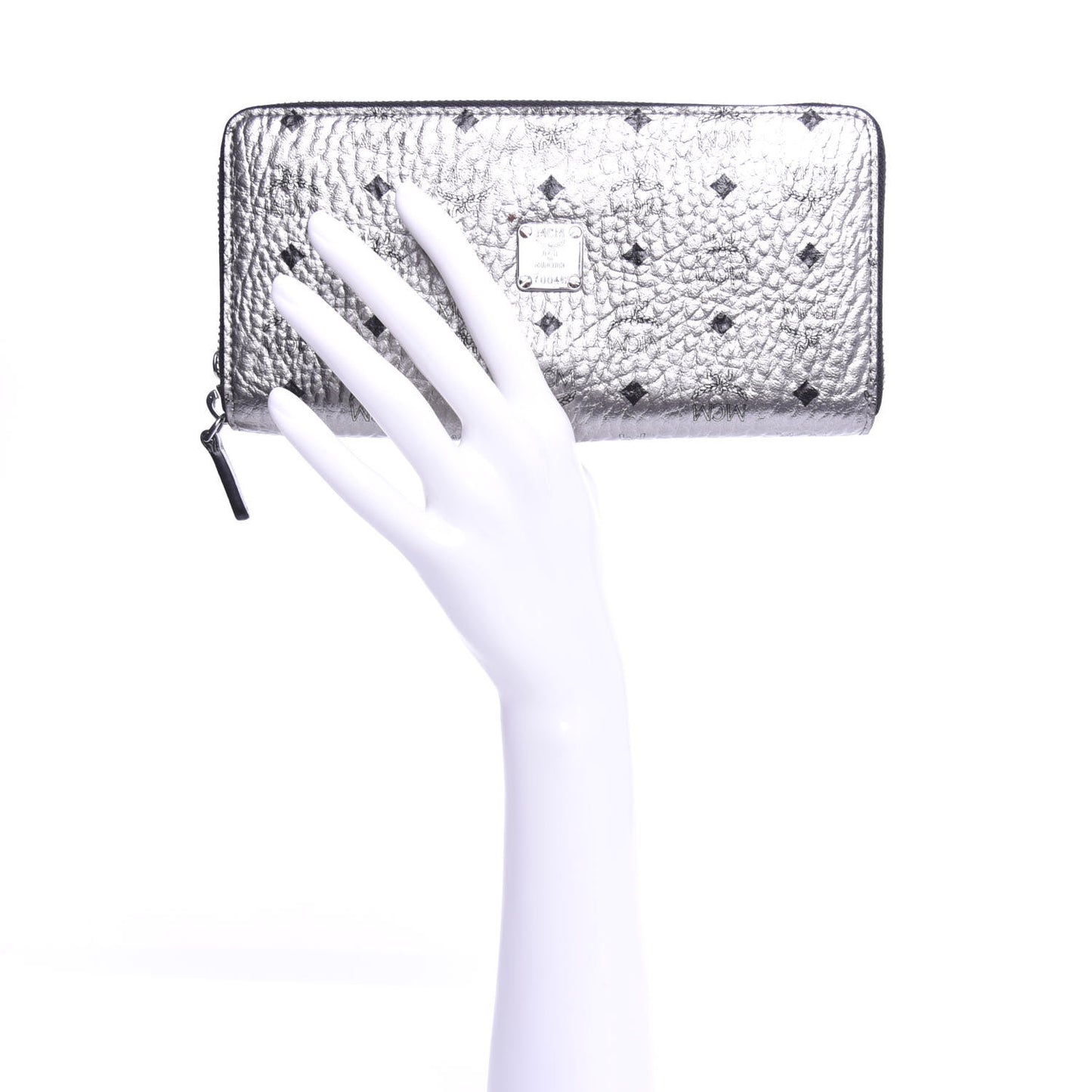 Visetos Large Zip Around Wallet Silver