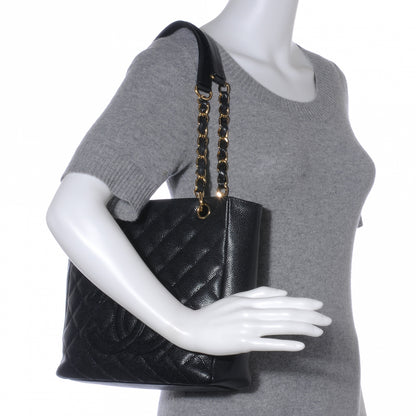 Chanel Caviar Petit Shopping Tote PST Black 2 of 7