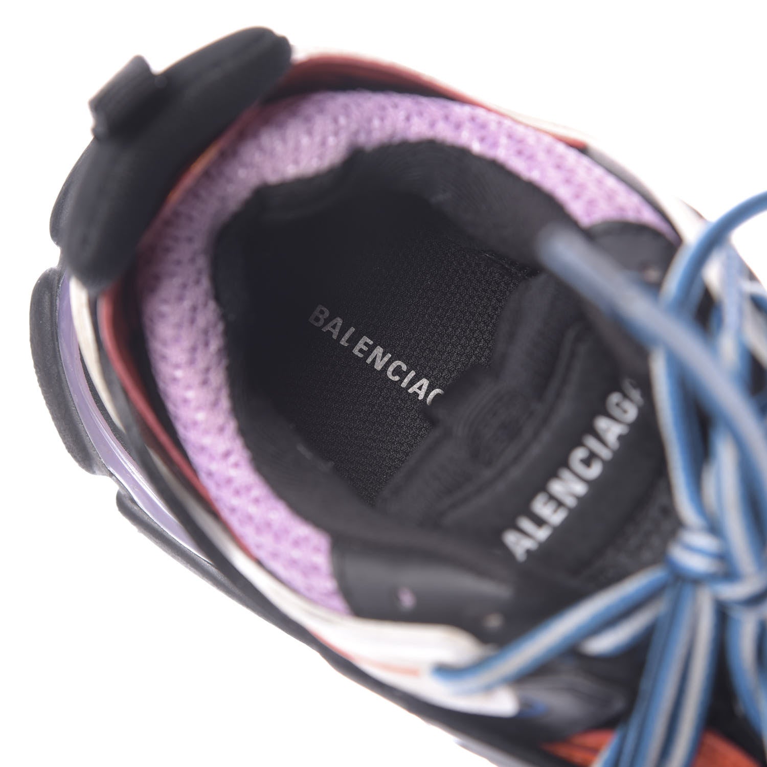 Balenciaga Mesh Fabric Womens Track Sneakers 37 Black Orange Pink 8 of 9