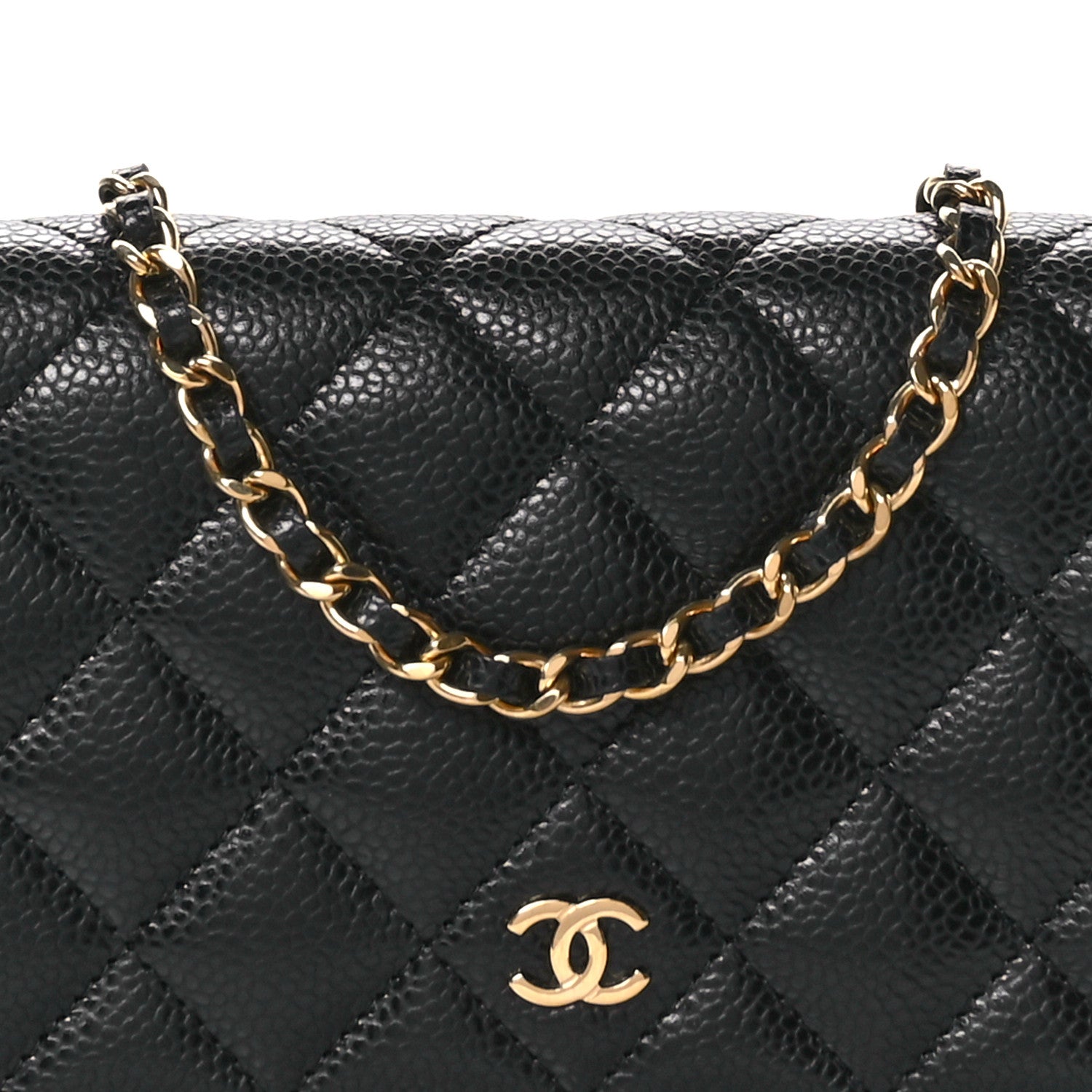 Chanel Caviar Quilted Wallet on Chain WOC Black 9 of 11