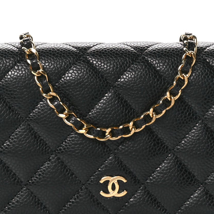 Chanel Caviar Quilted Wallet on Chain WOC Black 9 of 11