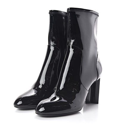 Louis Vuitton Patent Silhouette Ankle Boots 39.5 Black 3 of 7