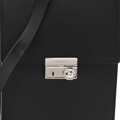 Prada Saffiano Lock Bag Black 6 of 8